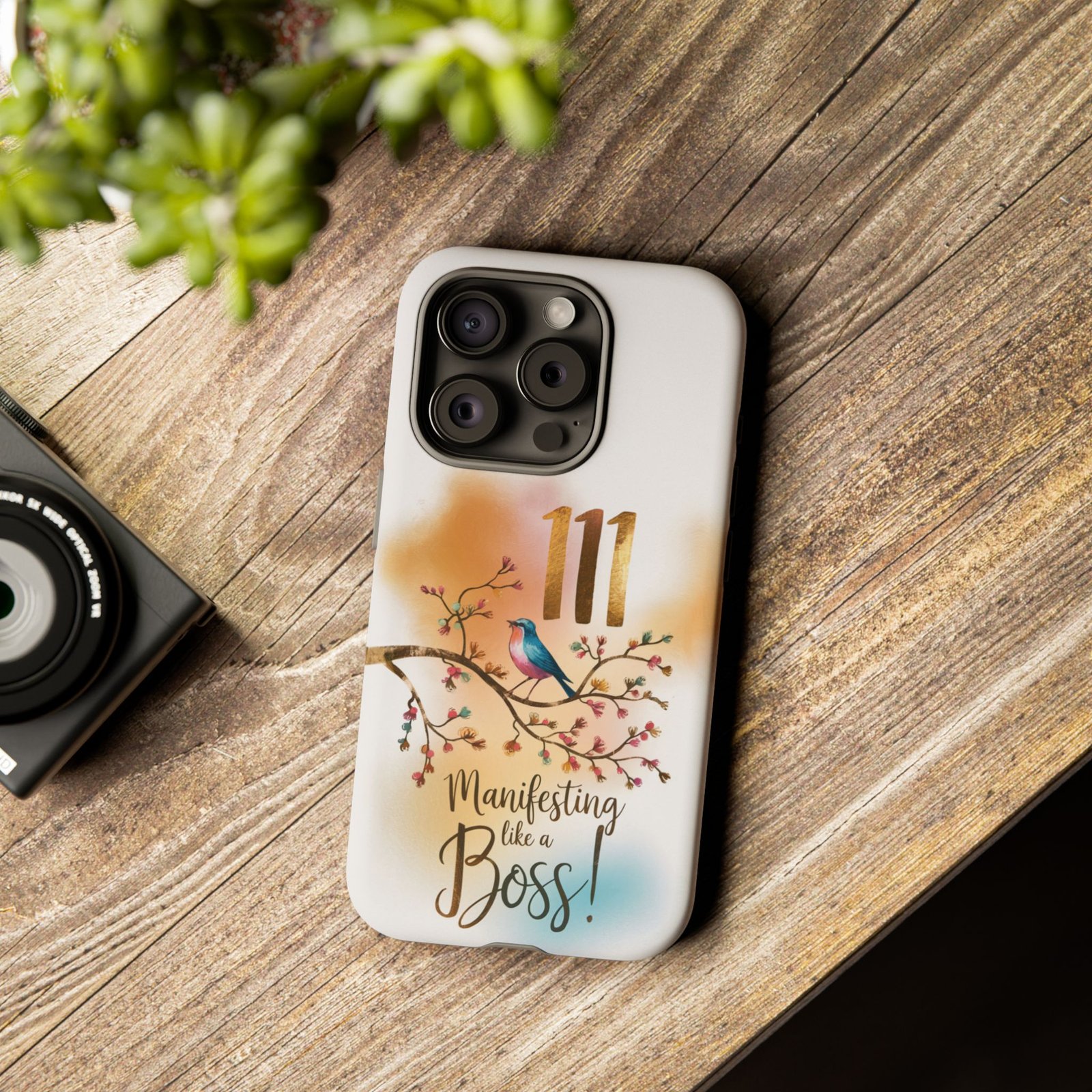 Manifesting Like a Boss! 111 Angel Number Tough Phone Case - Dual Layer Protection for Positive Vibes - Image 180