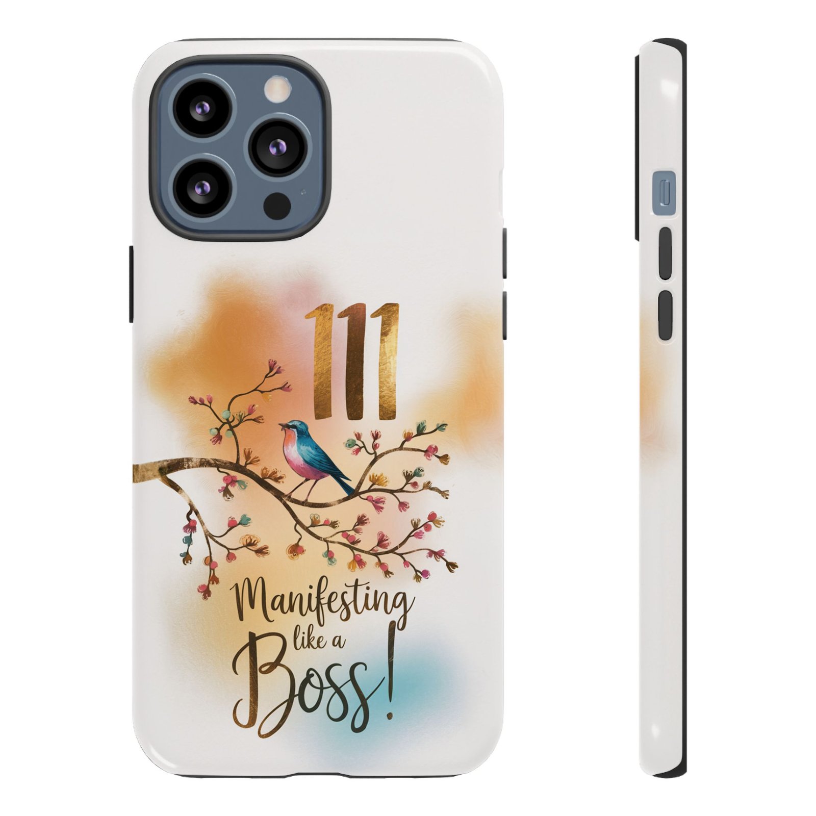 Manifesting Like a Boss! 111 Angel Number Tough Phone Case - Dual Layer Protection for Positive Vibes - Image 51