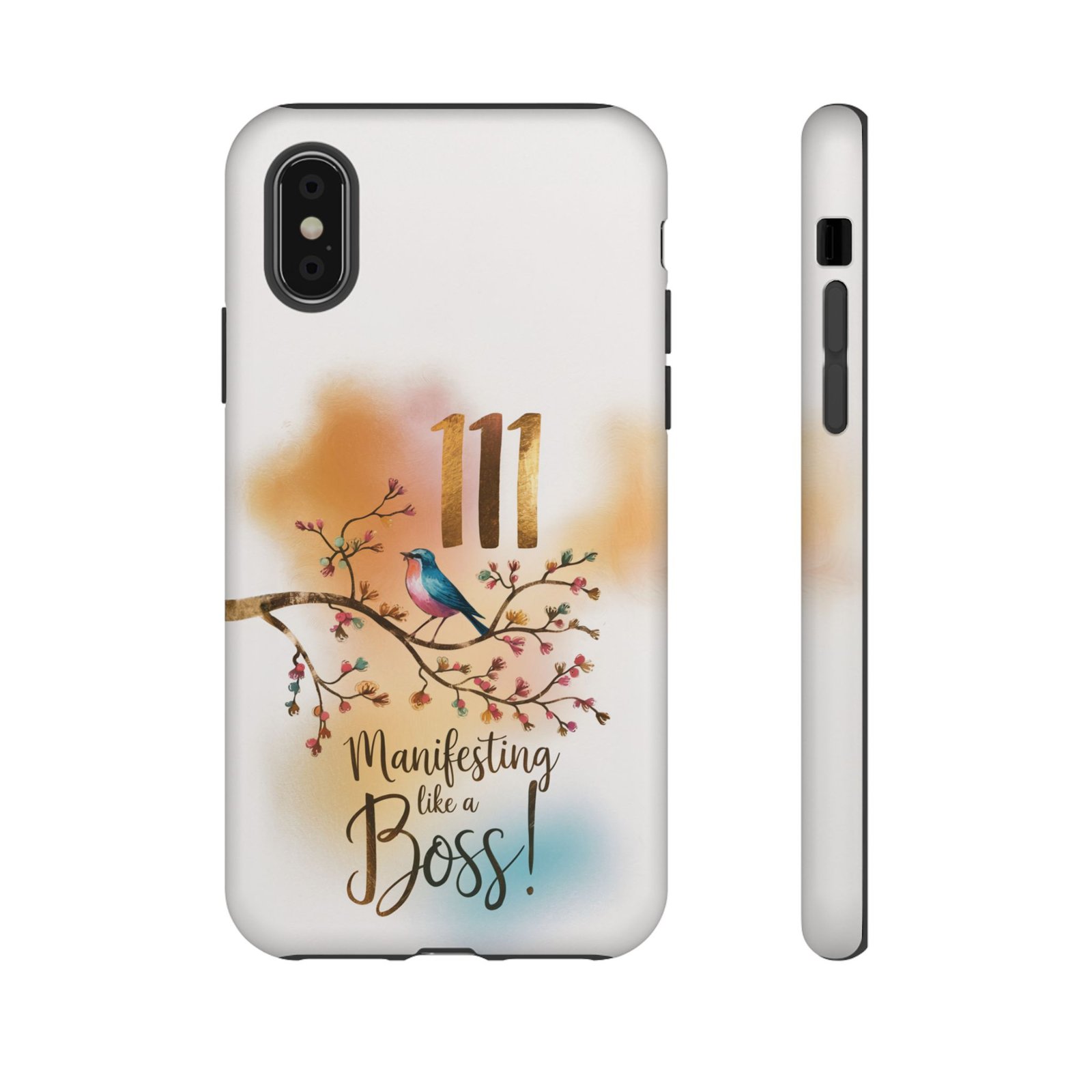 Manifesting Like a Boss! 111 Angel Number Tough Phone Case - Dual Layer Protection for Positive Vibes - Image 10