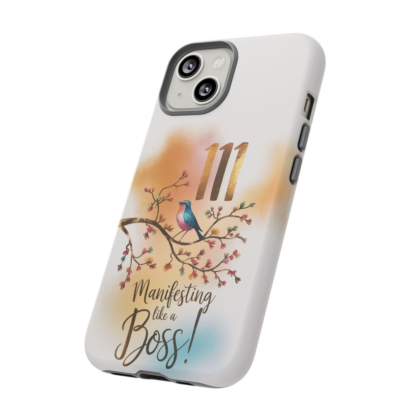 Manifesting Like a Boss! 111 Angel Number Tough Phone Case - Dual Layer Protection for Positive Vibes - Image 96
