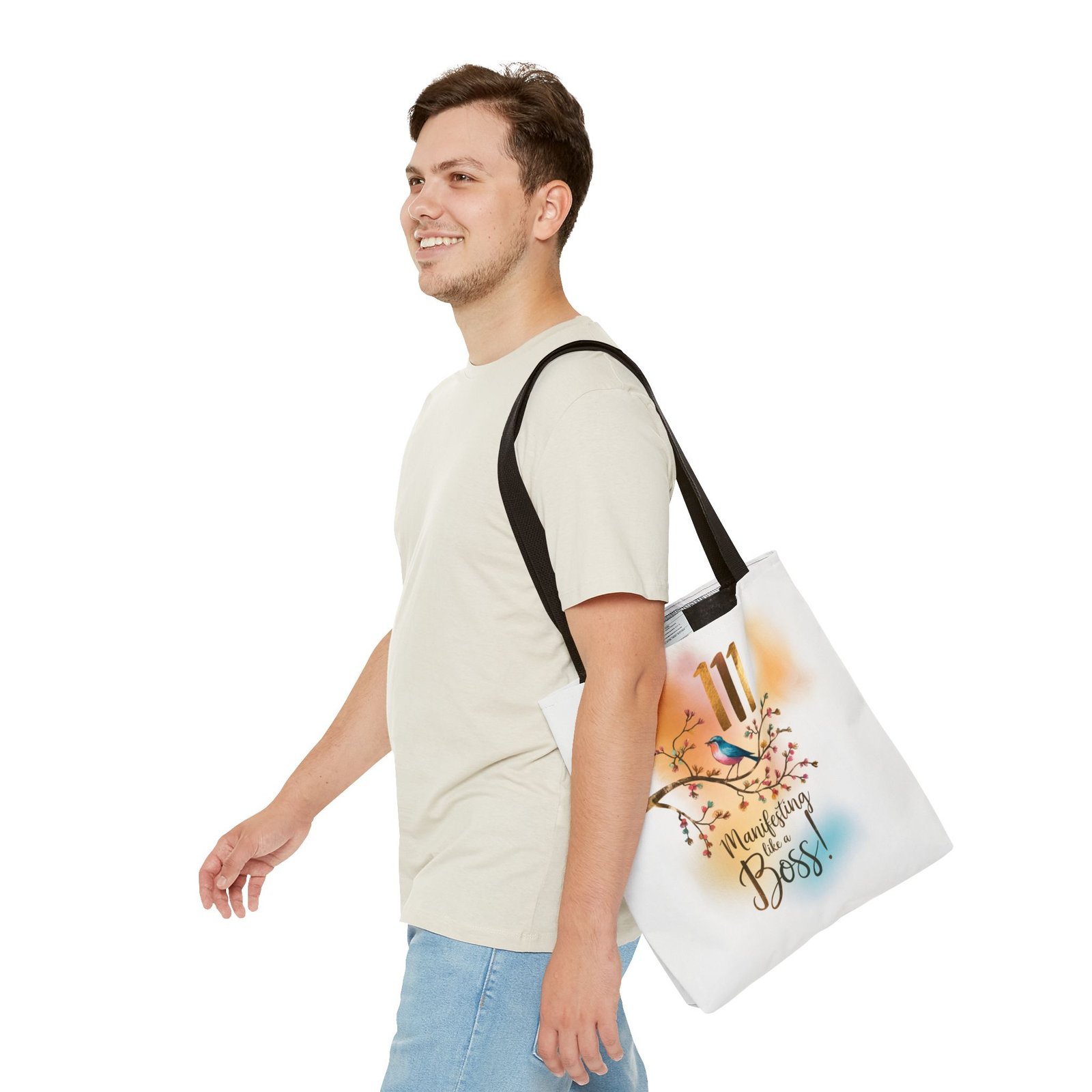 111 Manifesting Like a Boss - Stylish Custom Tote Bag - Image 7