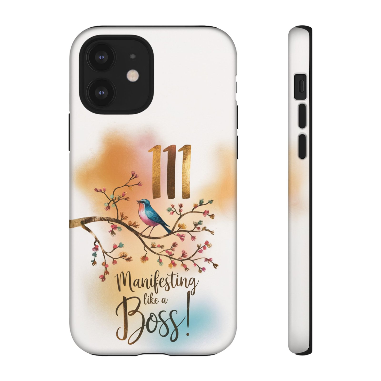 Manifesting Like a Boss! 111 Angel Number Tough Phone Case - Dual Layer Protection for Positive Vibes - Image 34
