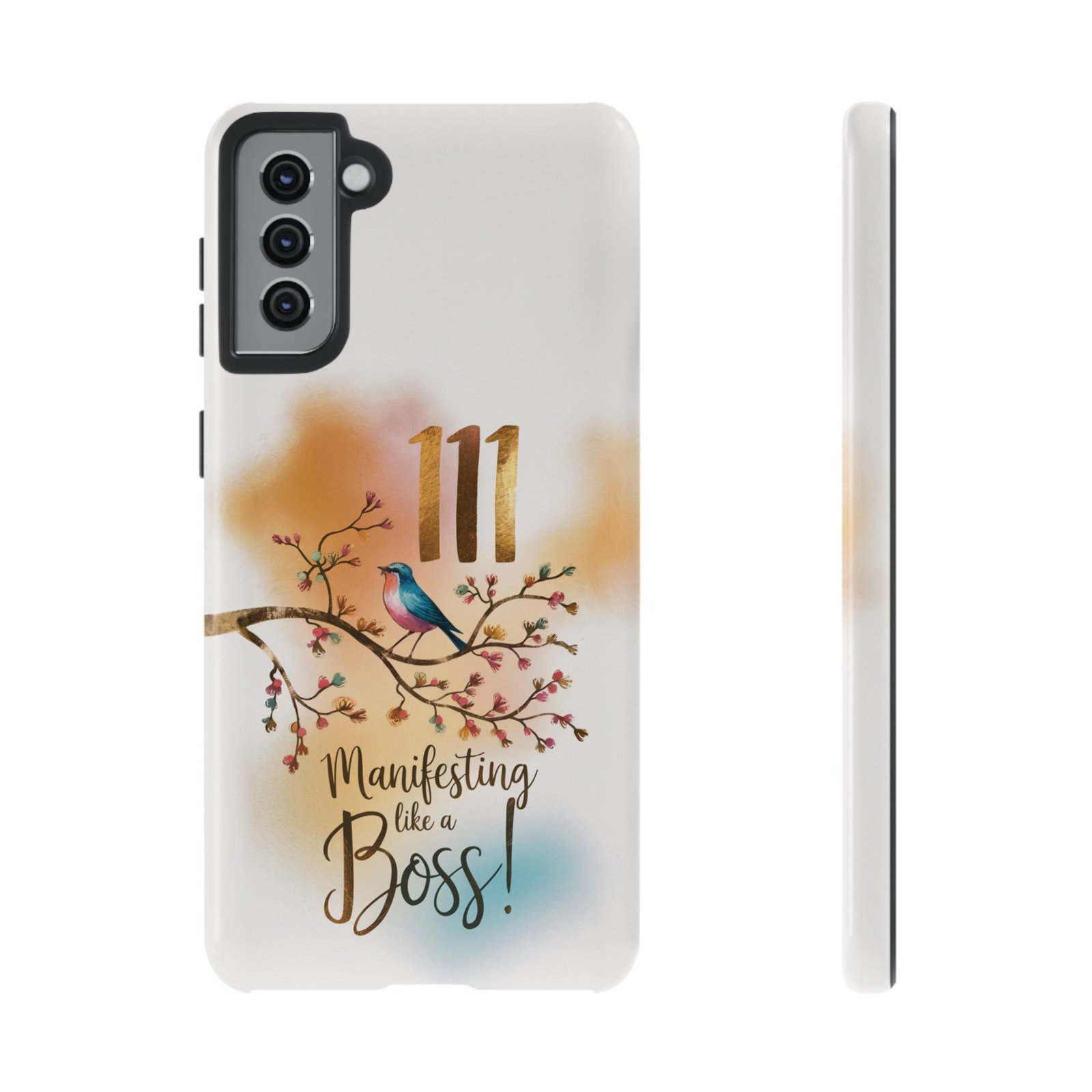 Manifesting Like a Boss! 111 Angel Number Tough Phone Case - Dual Layer Protection for Positive Vibes - Image 59