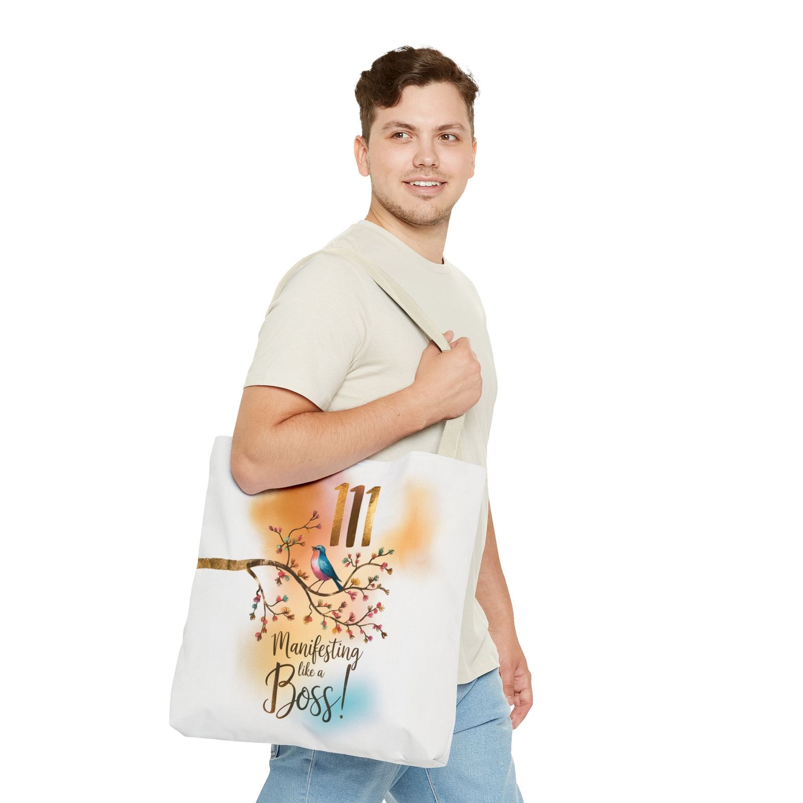 111 Manifesting Like a Boss - Stylish Custom Tote Bag - Image 47