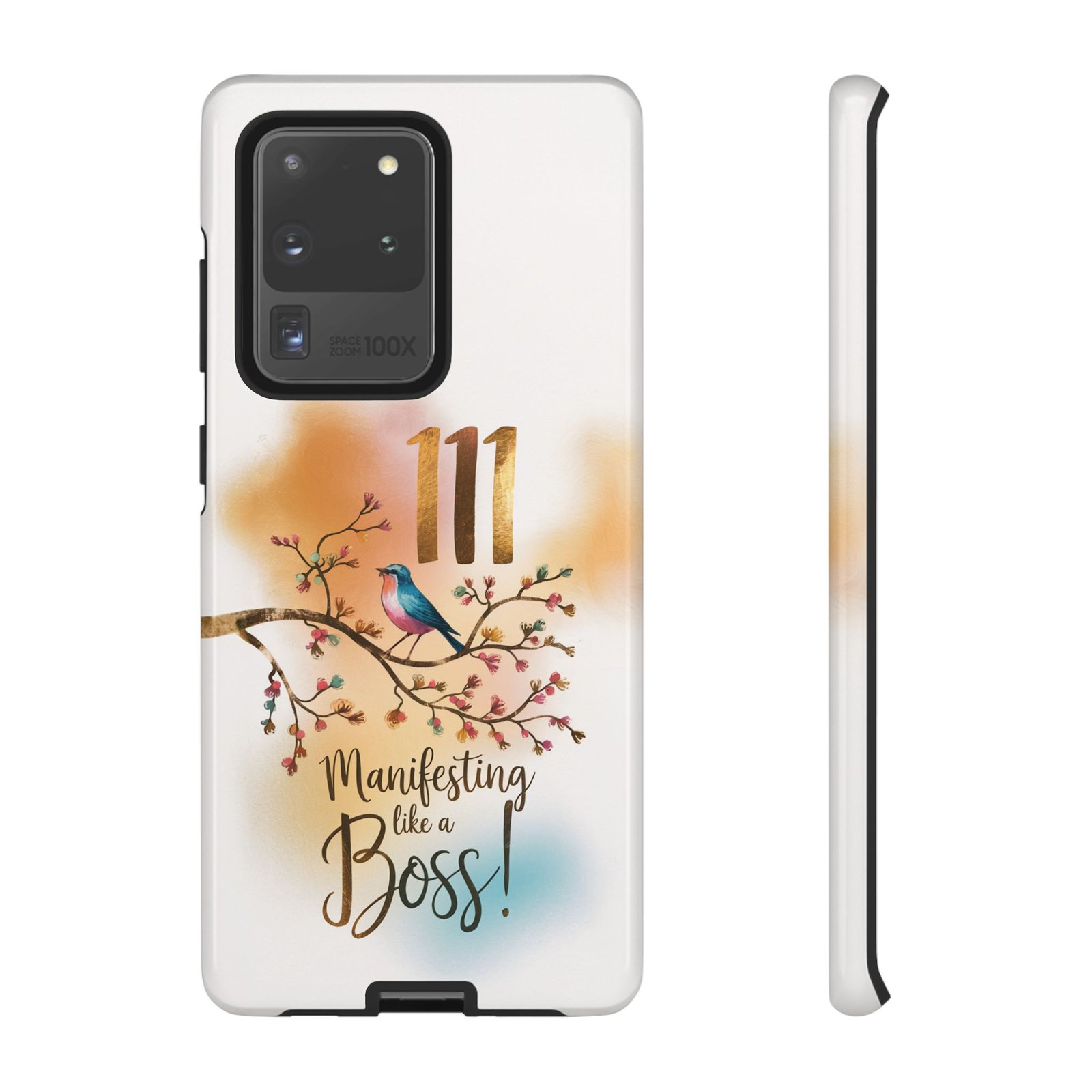 Manifesting Like a Boss! 111 Angel Number Tough Phone Case - Dual Layer Protection for Positive Vibes - Image 27