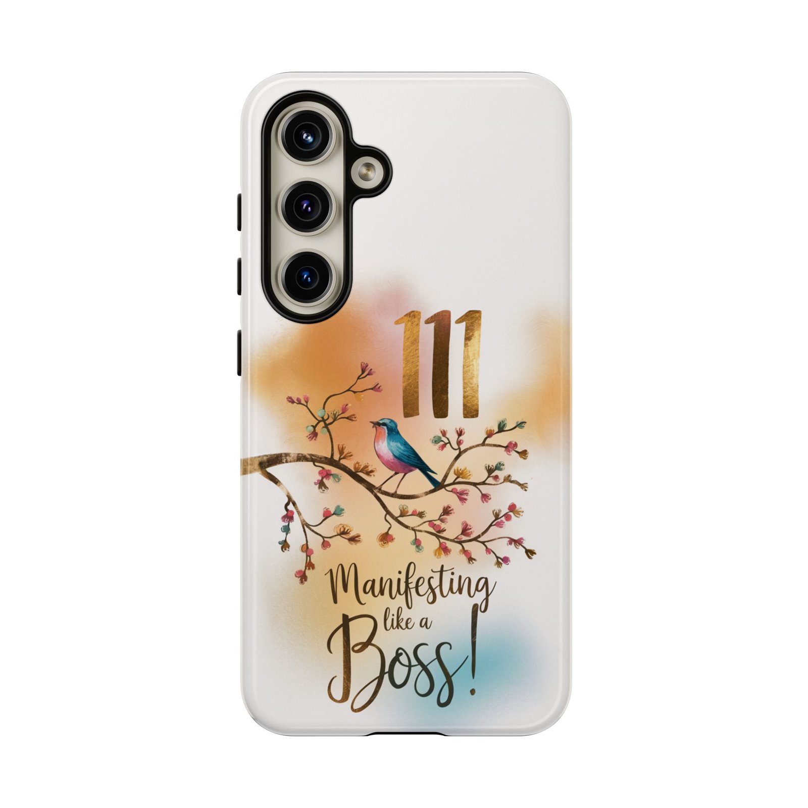 Manifesting Like a Boss! 111 Angel Number Tough Phone Case - Dual Layer Protection for Positive Vibes - Image 187