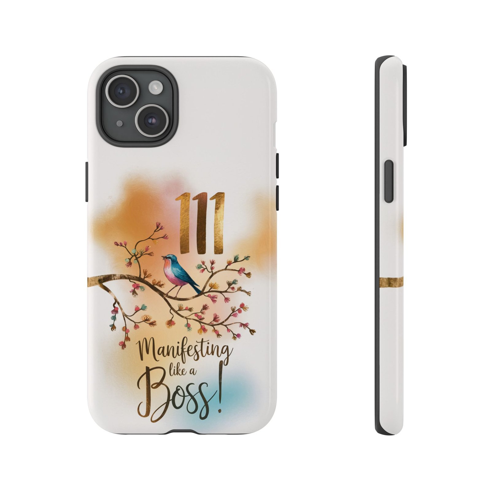 Manifesting Like a Boss! 111 Angel Number Tough Phone Case - Dual Layer Protection for Positive Vibes - Image 169