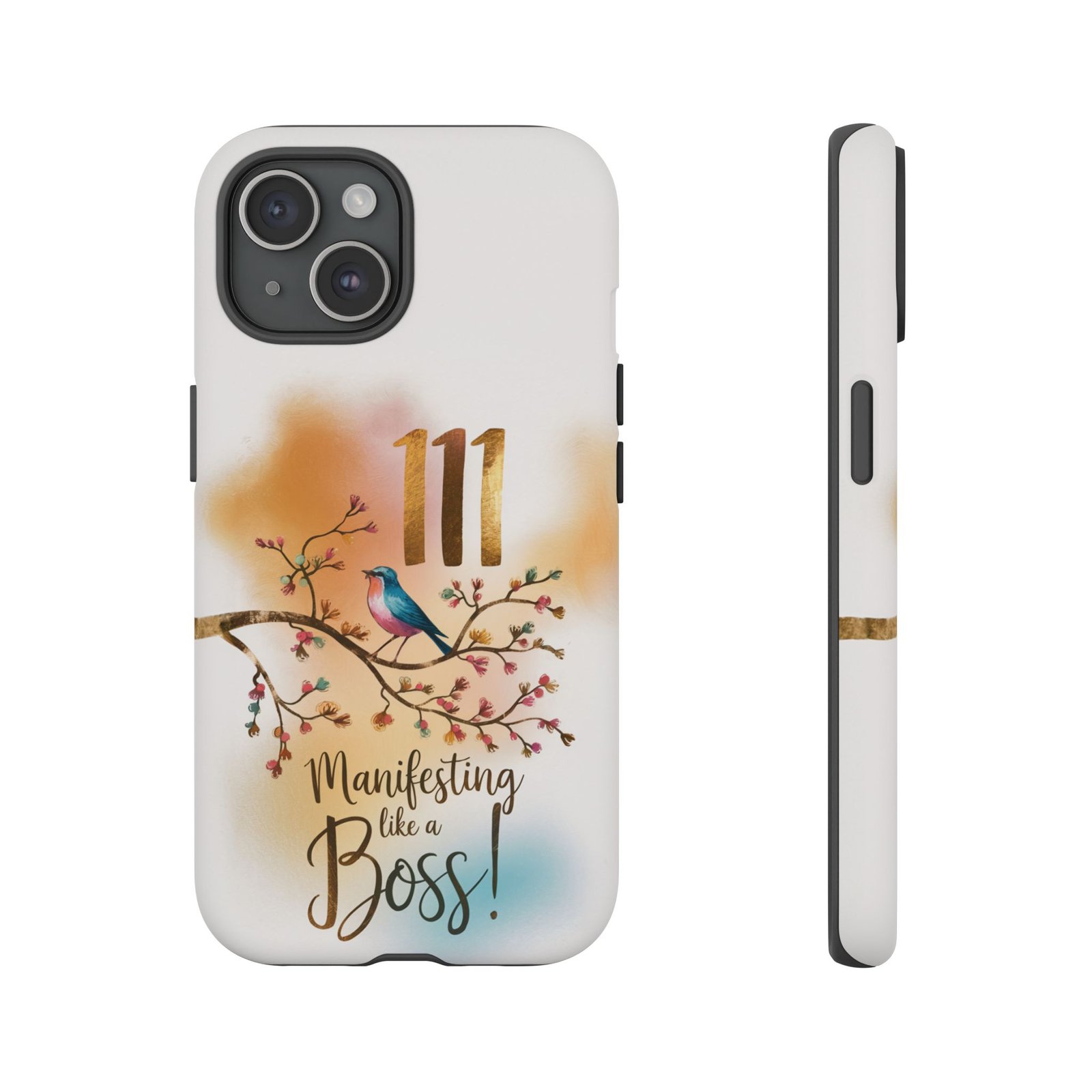 Manifesting Like a Boss! 111 Angel Number Tough Phone Case - Dual Layer Protection for Positive Vibes - Image 166