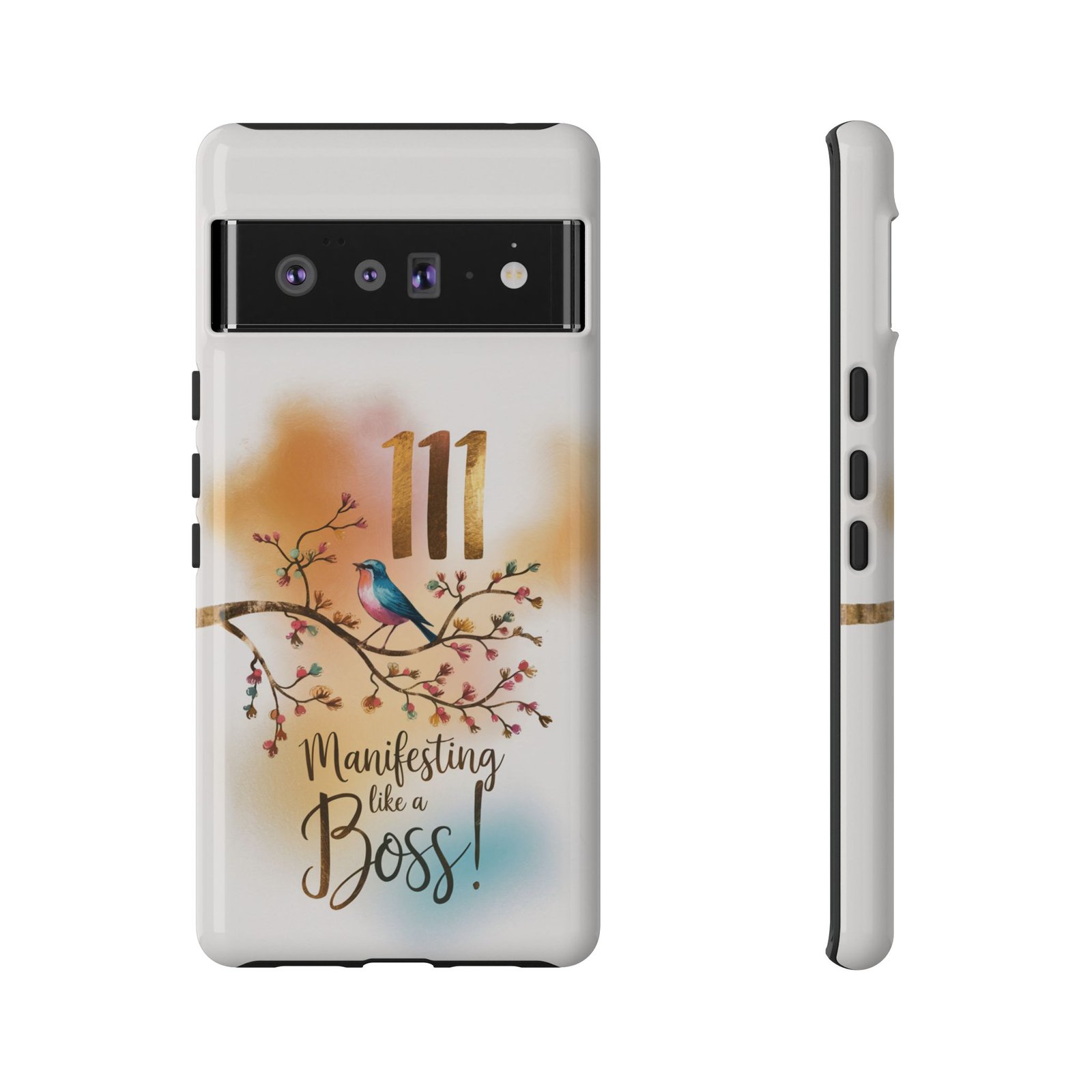 Manifesting Like a Boss! 111 Angel Number Tough Phone Case - Dual Layer Protection for Positive Vibes - Image 155