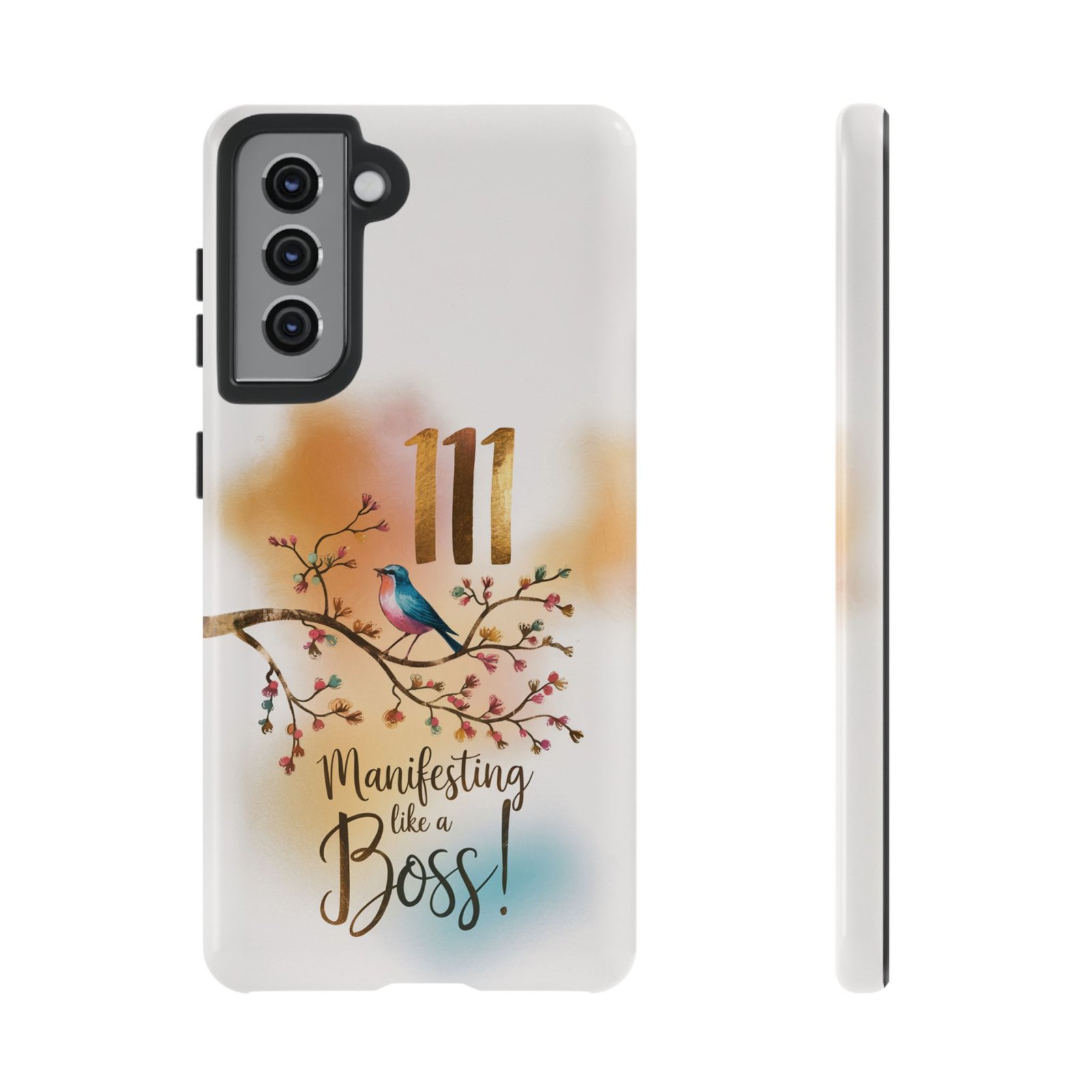 Manifesting Like a Boss! 111 Angel Number Tough Phone Case - Dual Layer Protection for Positive Vibes - Image 55