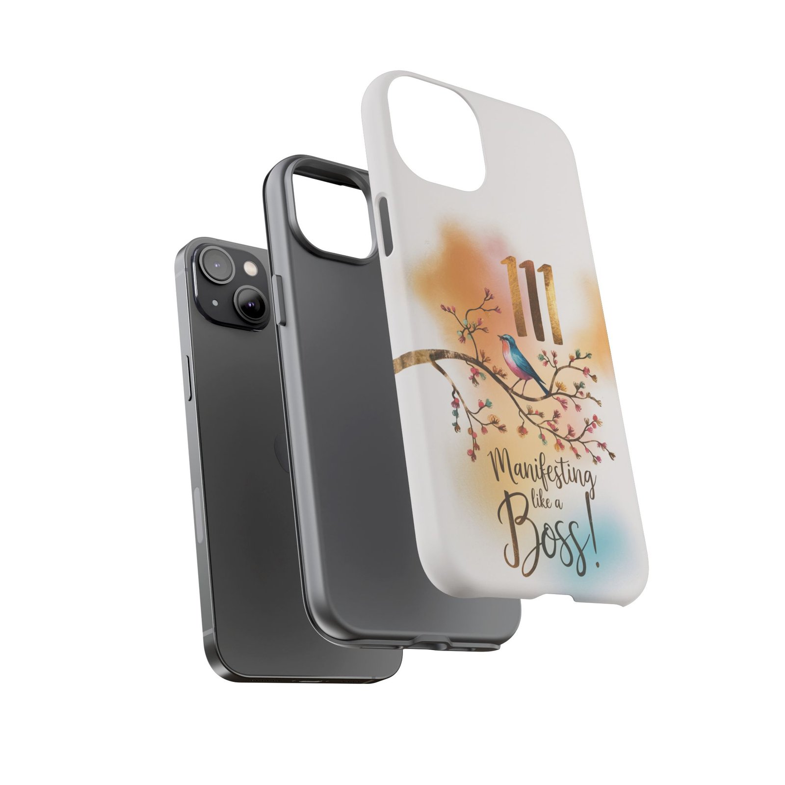 Manifesting Like a Boss! 111 Angel Number Tough Phone Case - Dual Layer Protection for Positive Vibes - Image 113