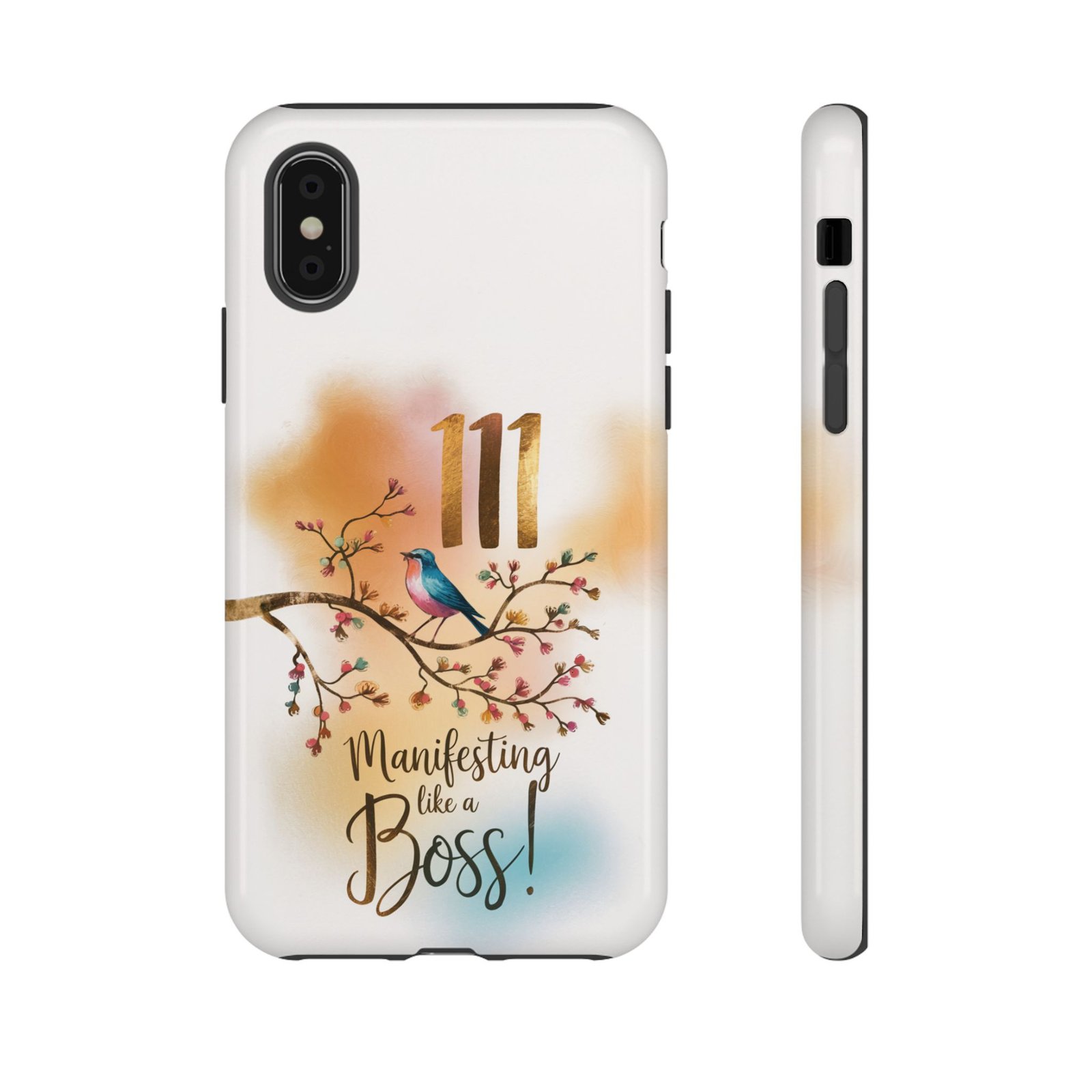 Manifesting Like a Boss! 111 Angel Number Tough Phone Case - Dual Layer Protection for Positive Vibes - Image 9