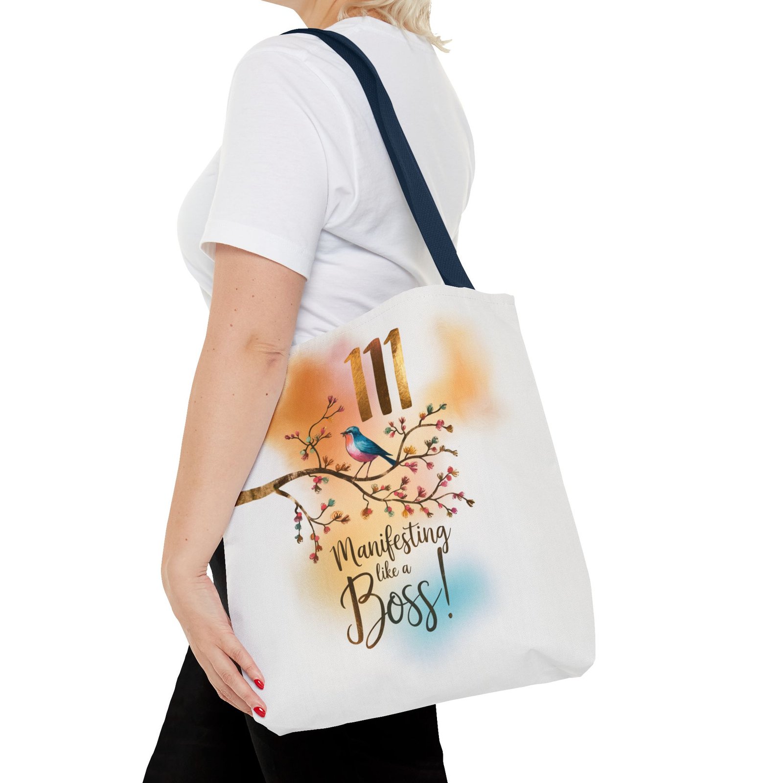 111 Manifesting Like a Boss - Stylish Custom Tote Bag - Image 56