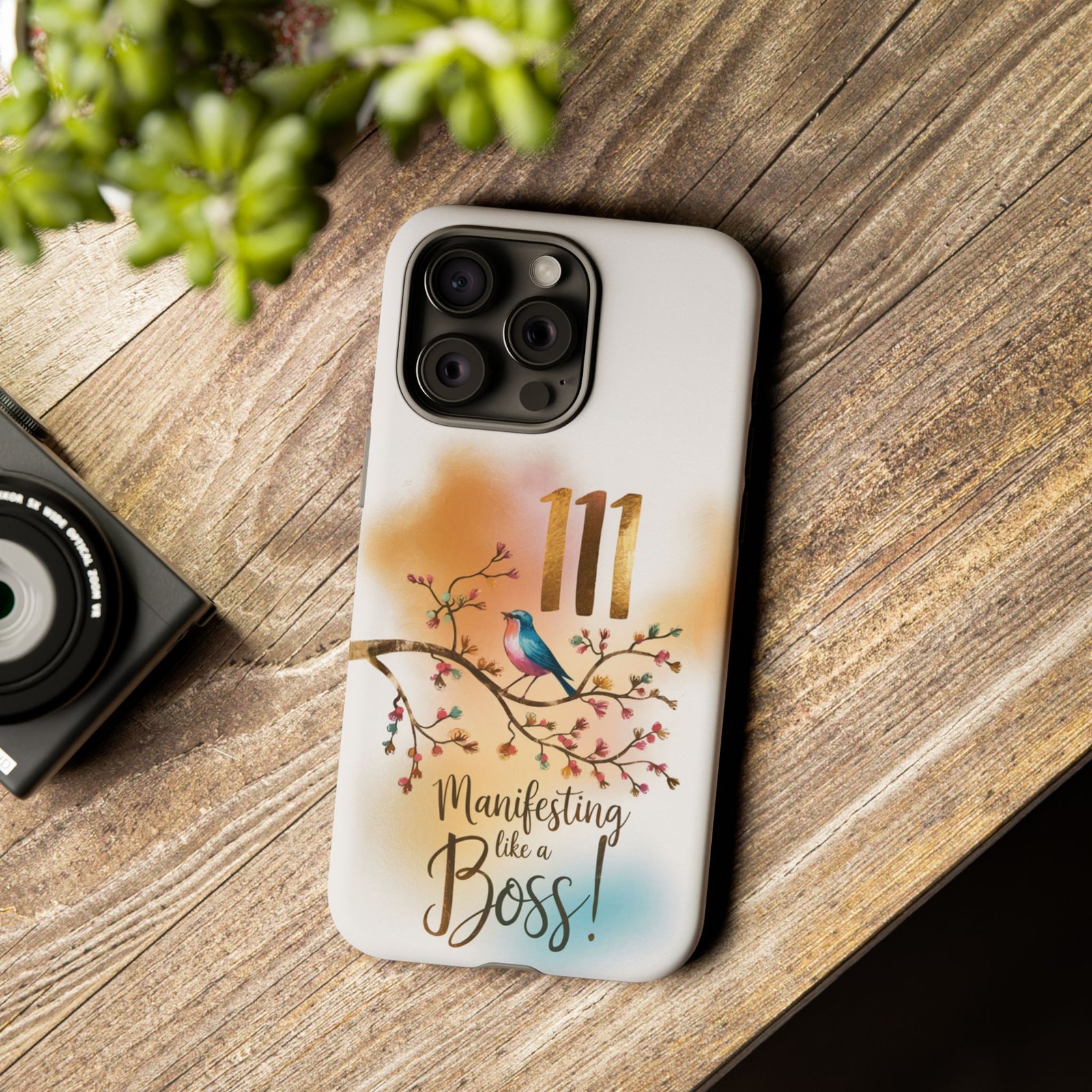 Manifesting Like a Boss! 111 Angel Number Tough Phone Case - Dual Layer Protection for Positive Vibes - Image 186