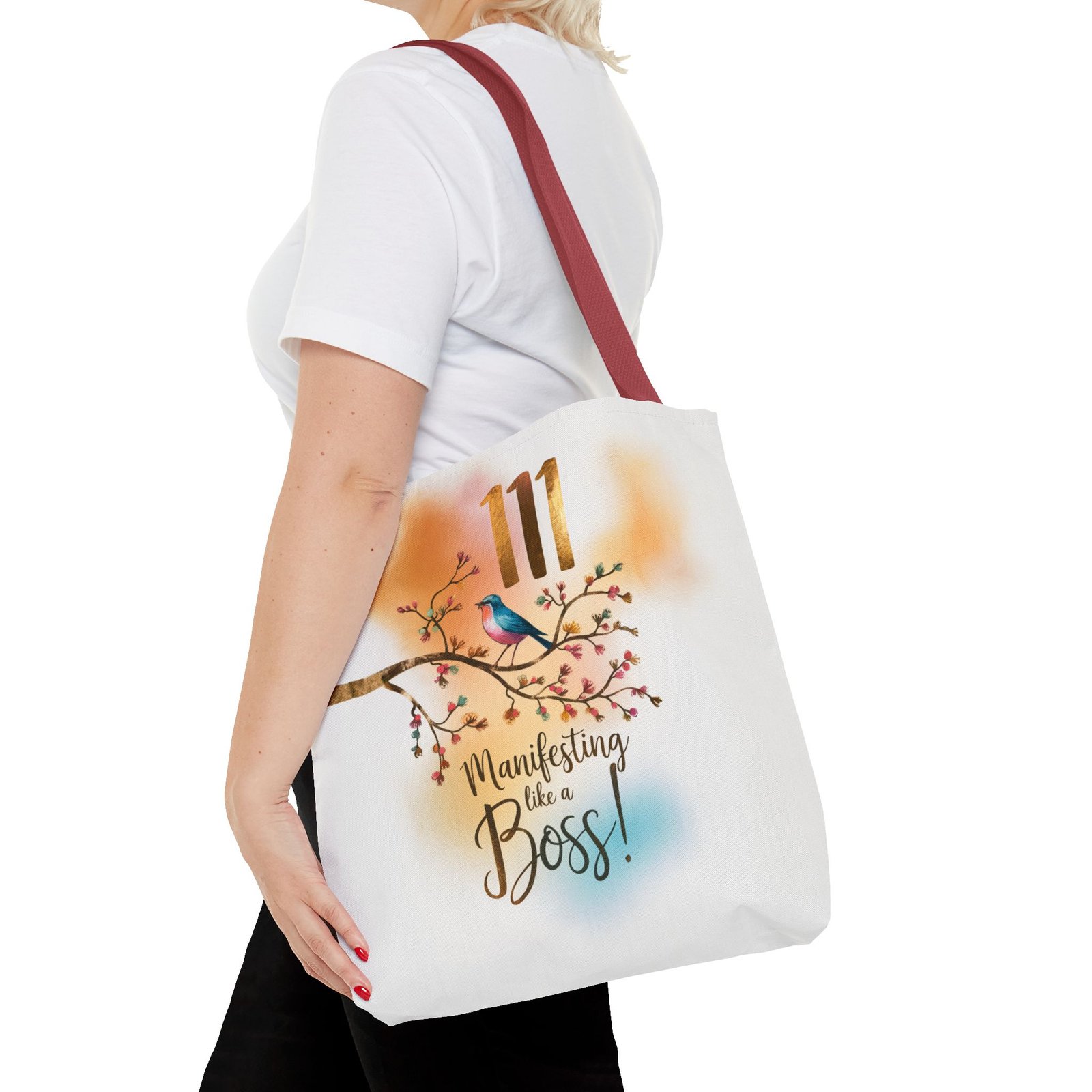 111 Manifesting Like a Boss - Stylish Custom Tote Bag - Image 20