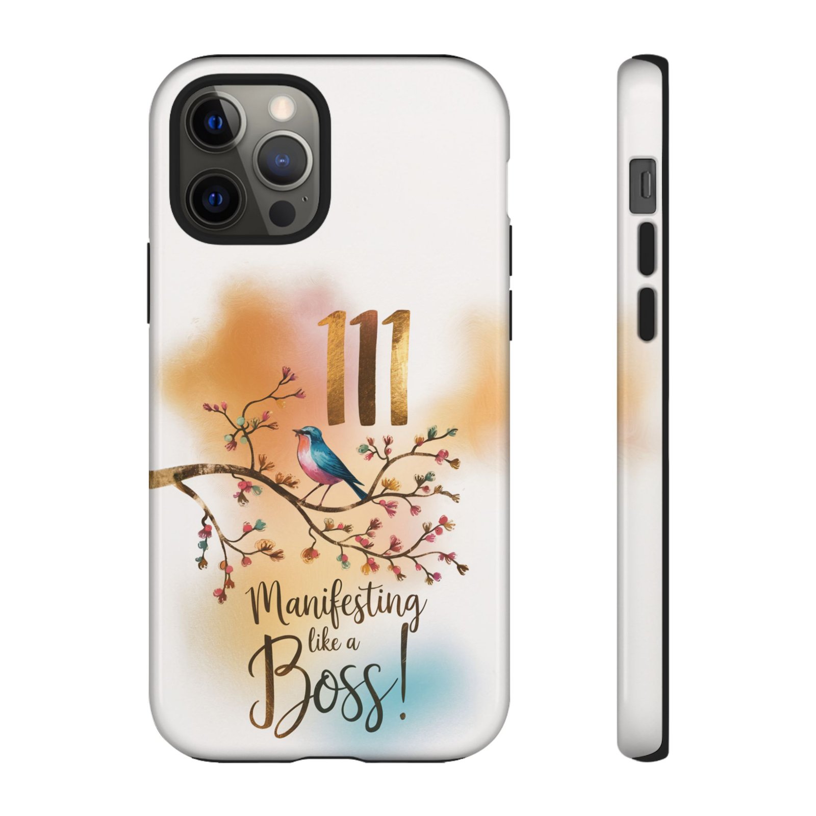 Manifesting Like a Boss! 111 Angel Number Tough Phone Case - Dual Layer Protection for Positive Vibes - Image 35