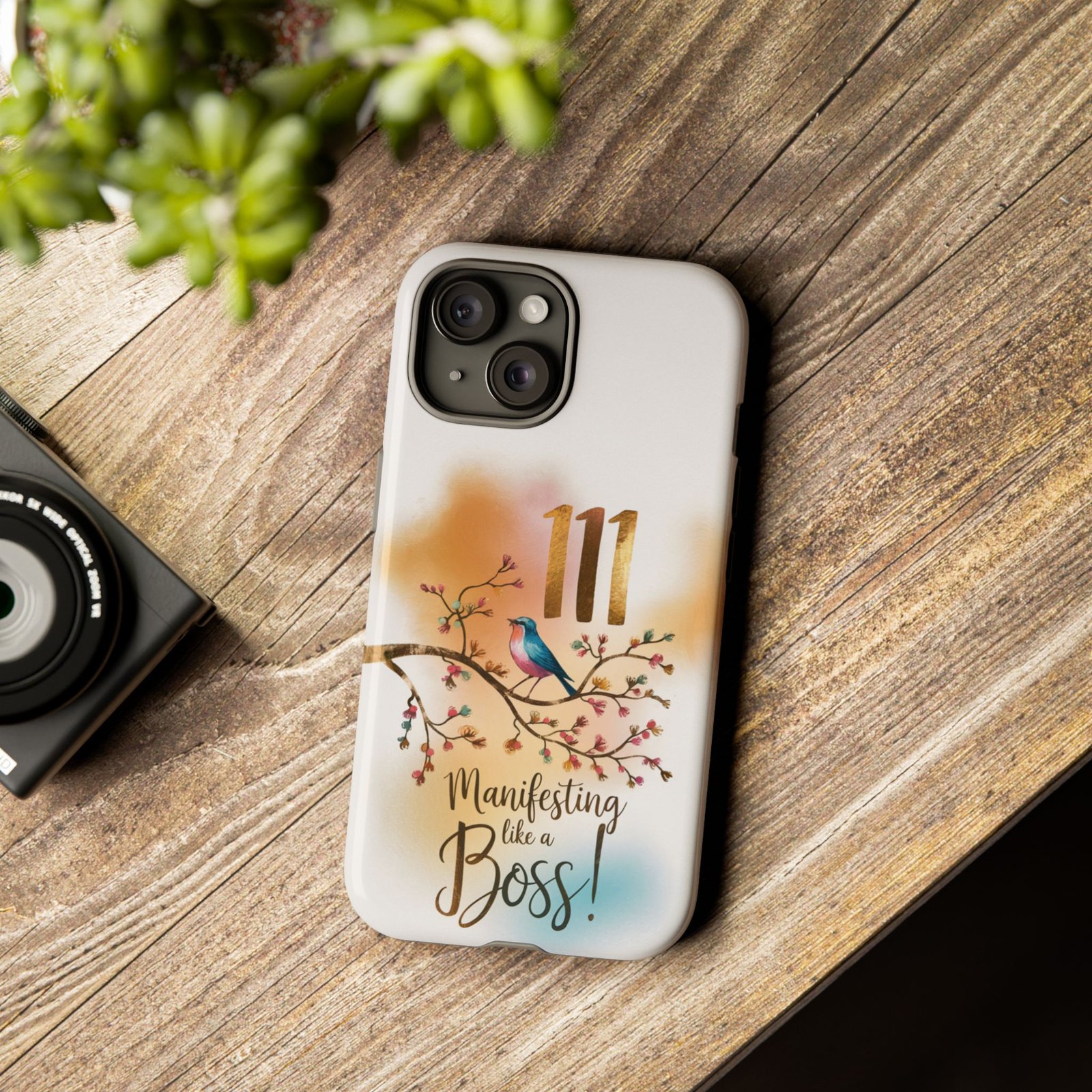 Manifesting Like a Boss! 111 Angel Number Tough Phone Case - Dual Layer Protection for Positive Vibes - Image 165