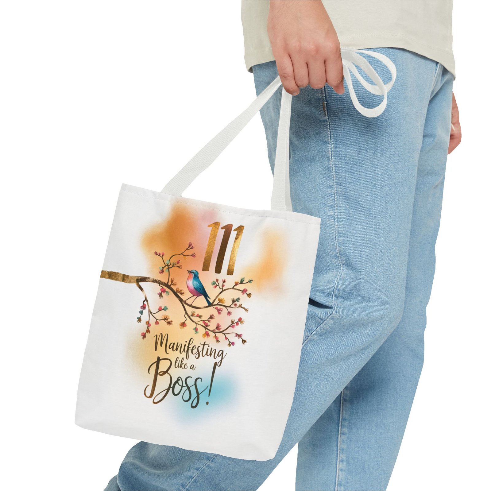 111 Manifesting Like a Boss - Stylish Custom Tote Bag - Image 27