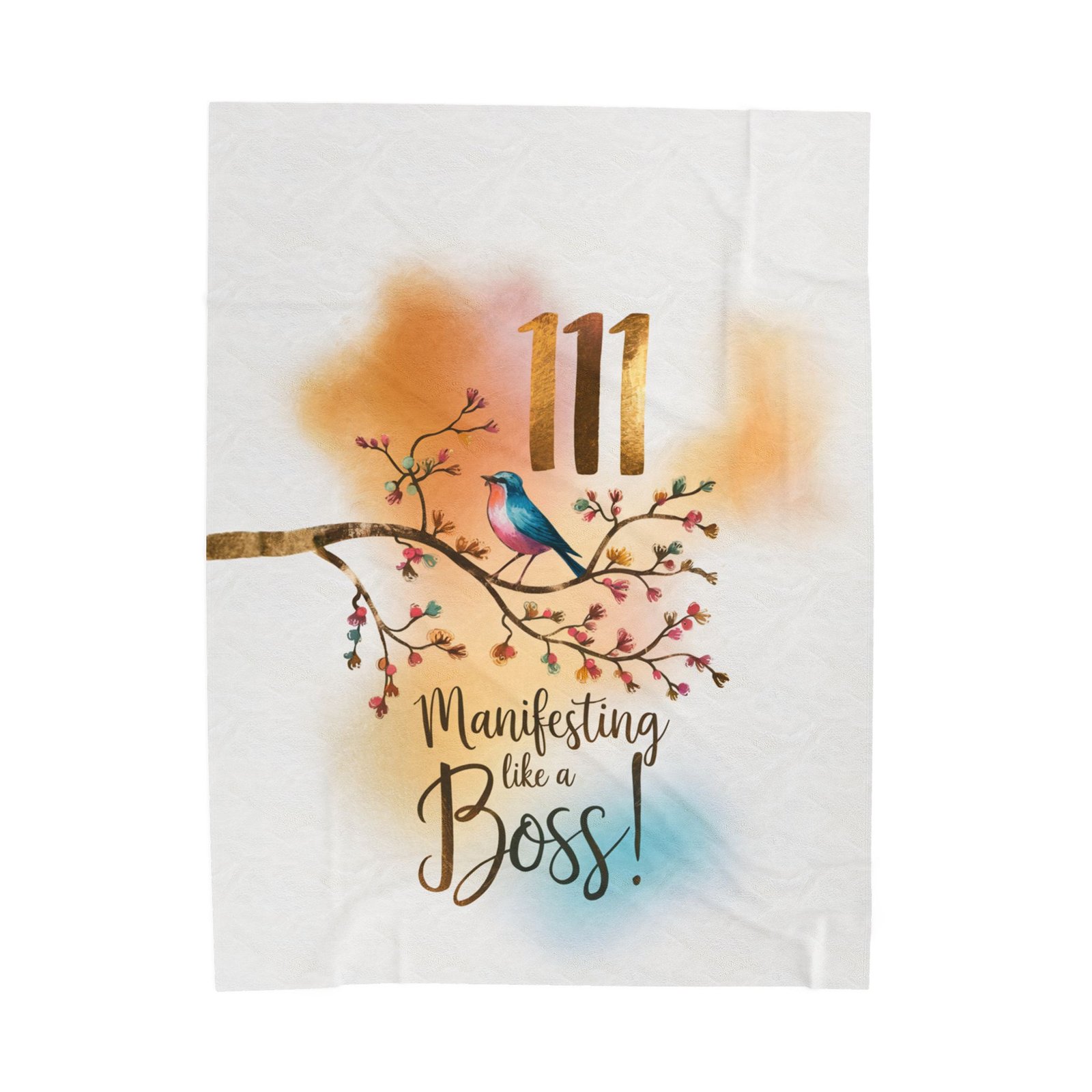 111 Manifesting Like a Boss - Large Velveteen Plush Blanket Collection 50x60" and 60x80 - Image 5