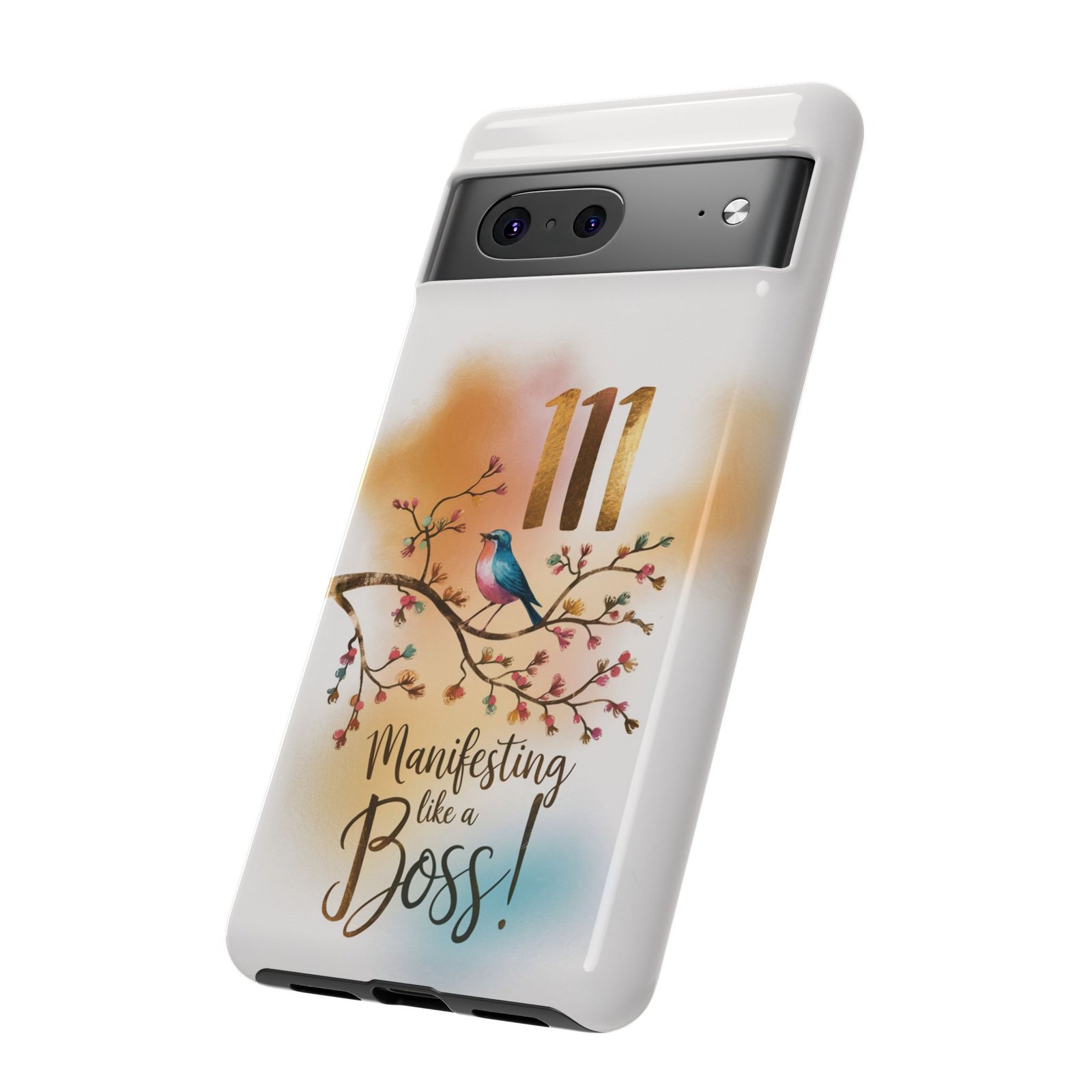 Manifesting Like a Boss! 111 Angel Number Tough Phone Case - Dual Layer Protection for Positive Vibes - Image 148