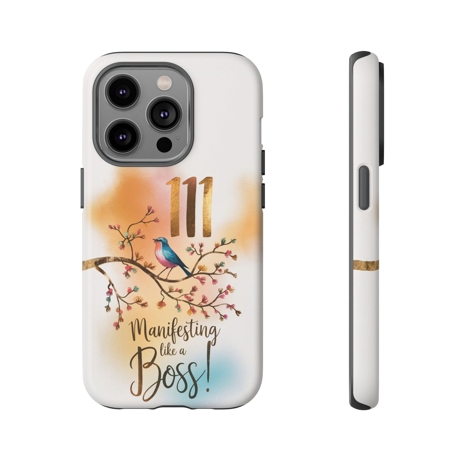 Manifesting Like a Boss! 111 Angel Number Tough Phone Case - Dual Layer Protection for Positive Vibes - Image 103