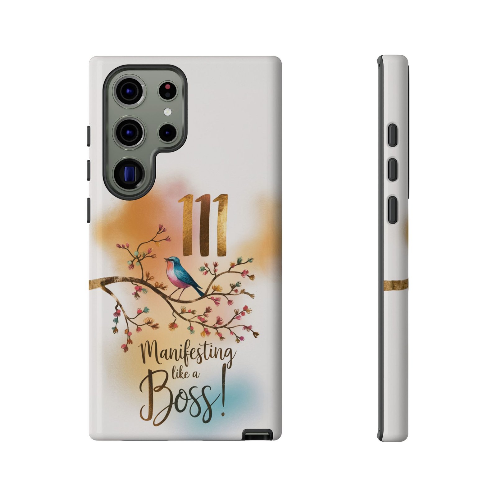 Manifesting Like a Boss! 111 Angel Number Tough Phone Case - Dual Layer Protection for Positive Vibes - Image 139